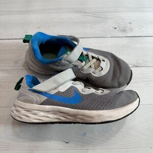 Nike kids grey blue sneakers shoes little kids size‎ 12.5
